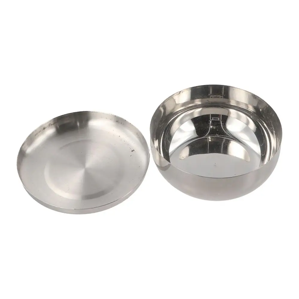 

Tableware With Lid Korean Stainless Steel Bowl Round Silver Rice Bowl Anti Drop Single Layer Children Bowl Cream Foam