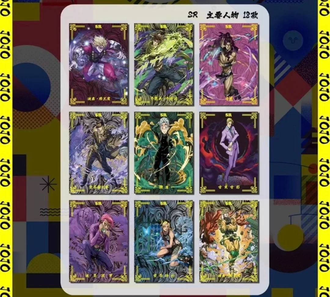 Tarjeta de JOJO's Bizarre Adventure, tarjeta coleccionable de viento dorado, tarjeta SSP de estampado dorado raro, juguetes para niños, regalos de Halloween y Navidad