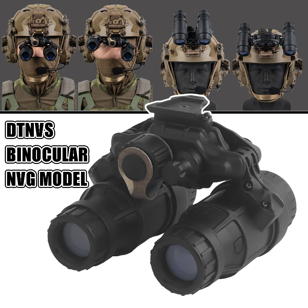 

Tactical DTNVS Binocular NVG Model Dual Tube Night Vision System for G24 G19 G30 Mount, Adjustable IPD Flip-up Helmet Accessory