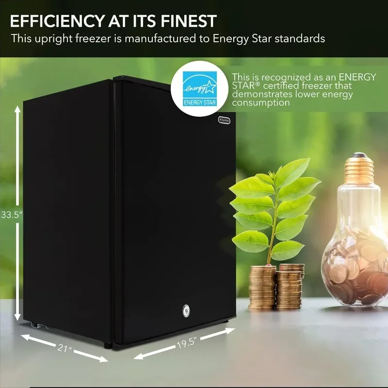 Whynter CUF-301BK 3 cu. ft Congelador vertical Energy Star con cerradura – Negro