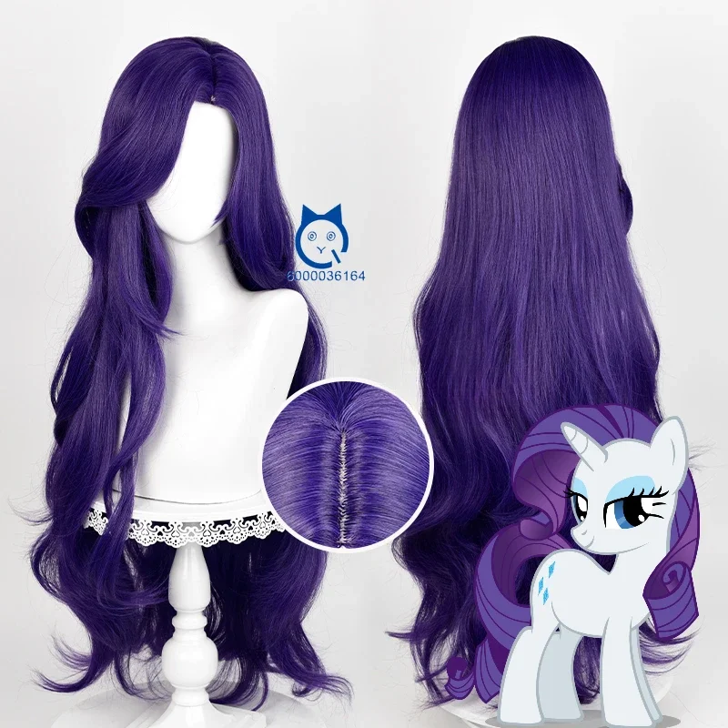 

RR Rarity New Arrival Cosplay 90cm Long Dark Purple Curly Wig My Little Pony Heat Resistant Synthetic Hair for Party Comic Con