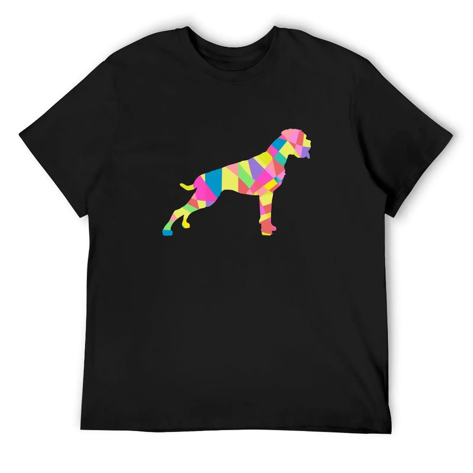 

Boxer dog colorful T-Shirt man clothes gifts for boyfriend Funny t-shirt plain t shirts men