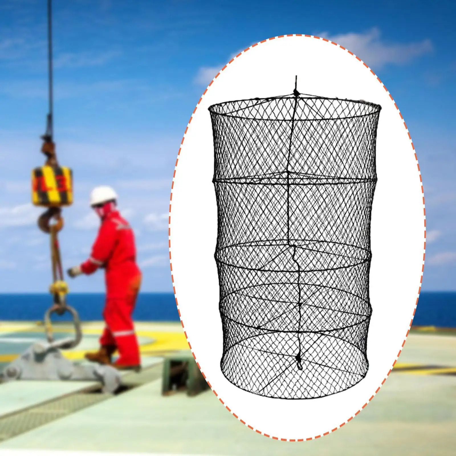 

Морской сигнальный сетчатый цилиндрический фонарь из полиэстера для якоря, индикатор для лодок, морской навигационный свет, аксессуары для рыболовных судов