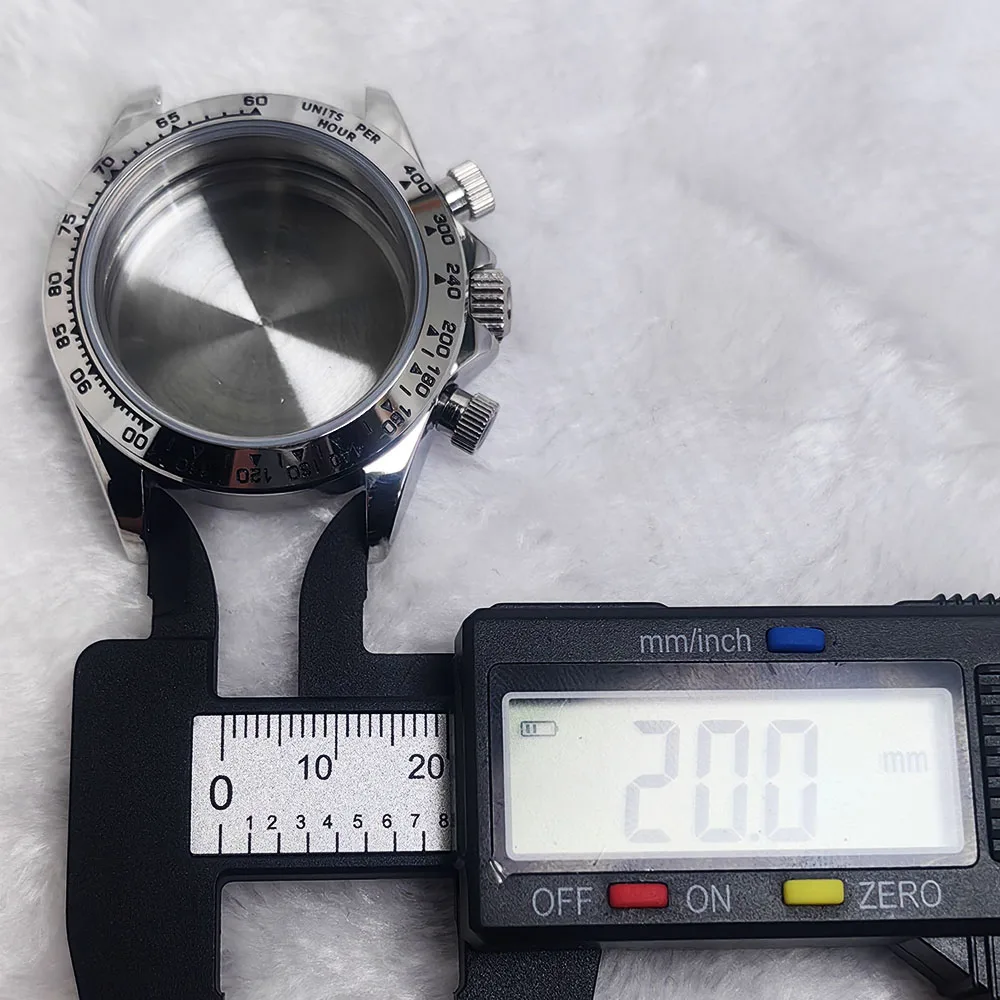 Мужские часы 39,3 мм, серебристый, золотой корпус из нержавеющей стали для часов с механизмом VK63, аксессуары для часов с ремешком 20 мм