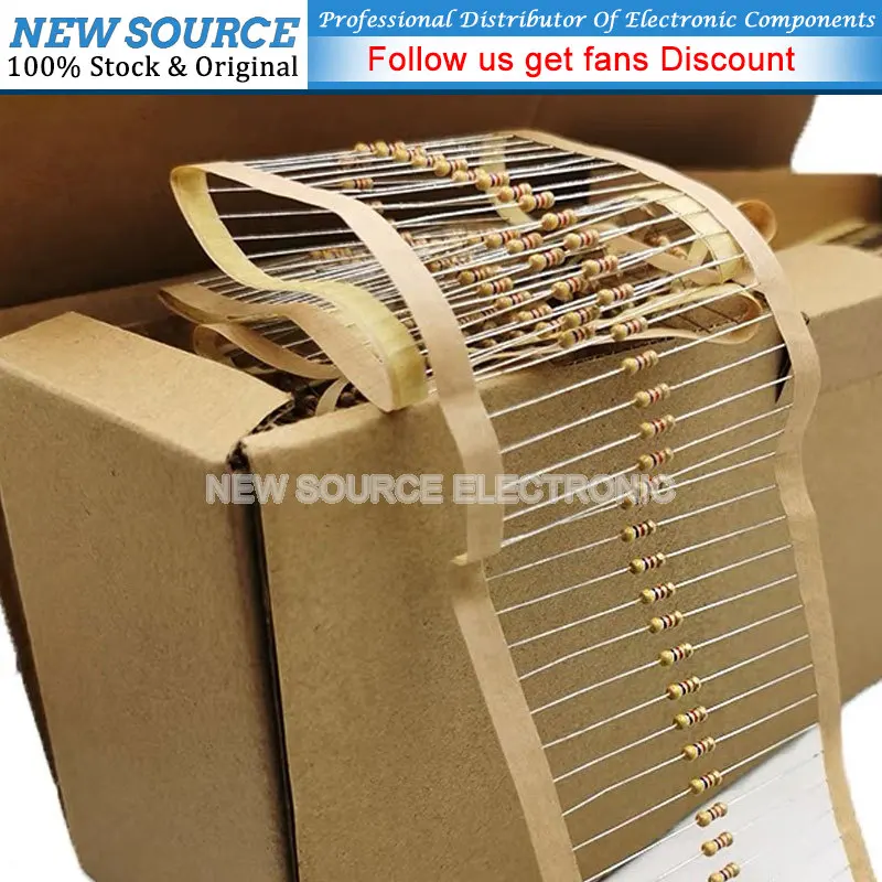 100pcs/lot 1/4W Carbon Film Resistor 5% 1R-10M 0R 10R 22R 47R 100R 220R 470R 1K 3.3K 10K 47K 100K 220K 47 100 150 Ohm 0.25W new image 5