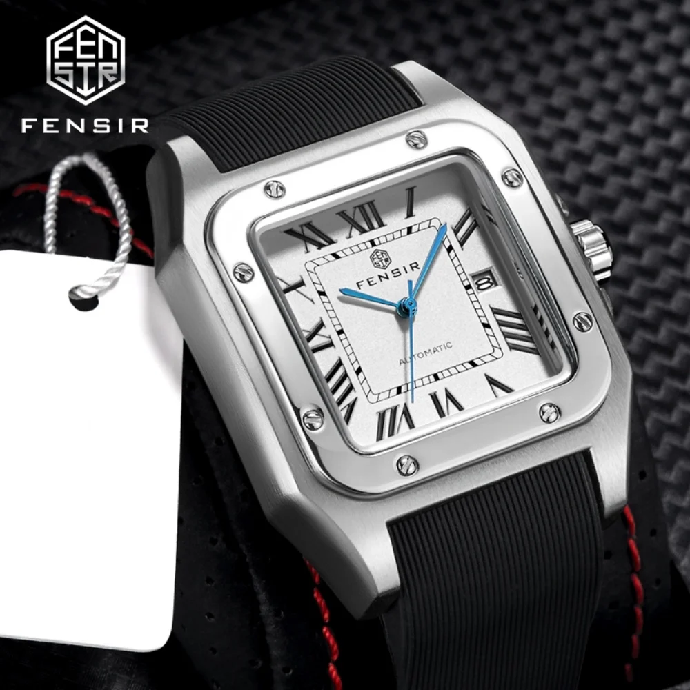Reloj de pulsera cuadrado de lujo ligero para hombre, estilo europeo, americano, japonés y coreano, ideal para regalo de fiesta, reloj de cuarzo personalizado, moderno, informal y versátil para hombres jóvenes, estudiantes y socialites, el mejor regalo para él.