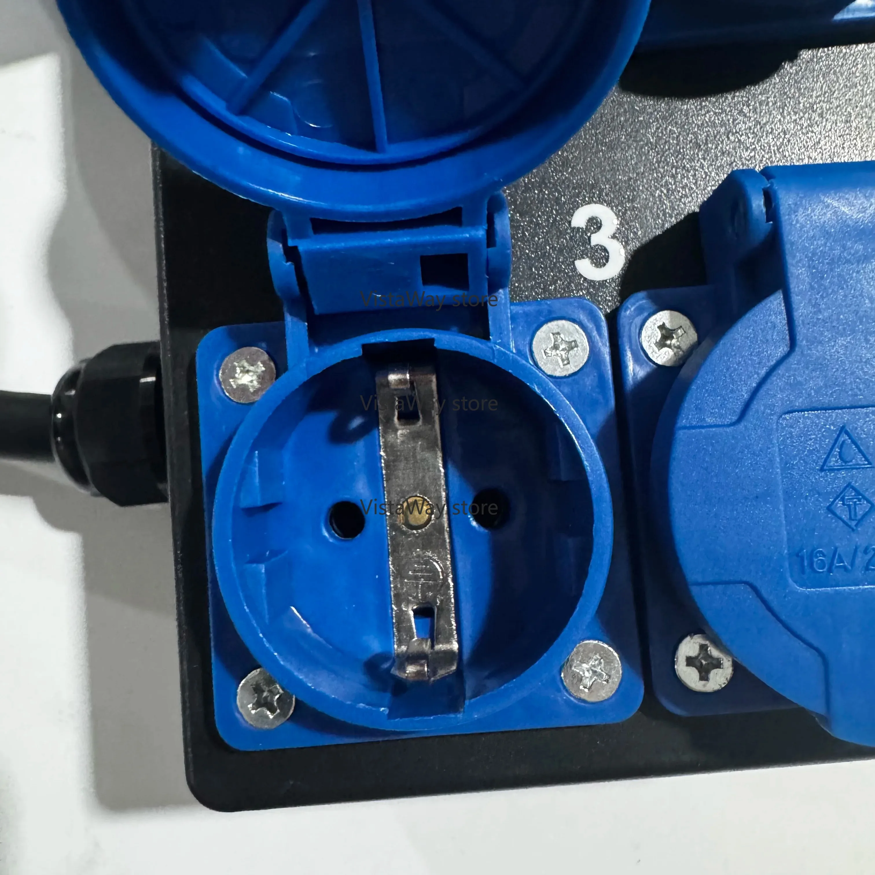 32A Single Phase Stage  o Power Distro Box with 6x16A Schuko German Sockets