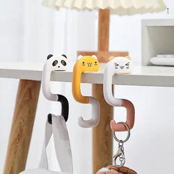 Cute Cartoon Bag Hooks Portable Bag Hanger Table Side Hooks Handbag Holder Travel Bag Storage Holder Desk Organizers Office