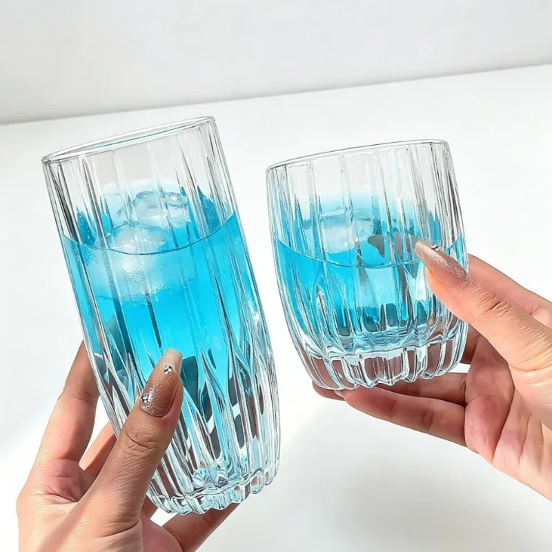 80ml/285ml/340ml Creative Glass Cup Household Latte Cappuccino Cups Juice Beverage Mugs Drinking Glasses Coffee Mug Coffeeware