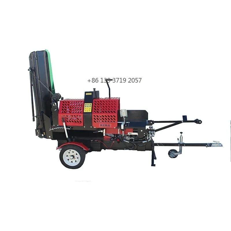 High Quality Skid Steer Tractor Mount Version Firewood Processor 12 Ton Wood Splitter Price