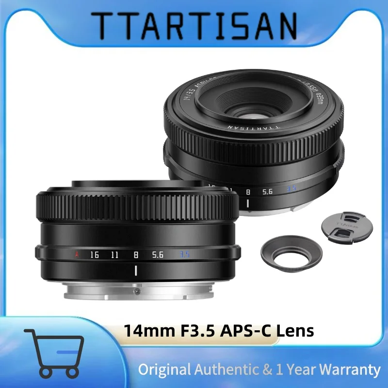 TTArtisan 14mm F3.5 APS-C AF Autofocus Frame Prime Camera Lens for Sony E A6400 A6600 A6700 ZVE-10 Fuji XF X-T30 X-S10