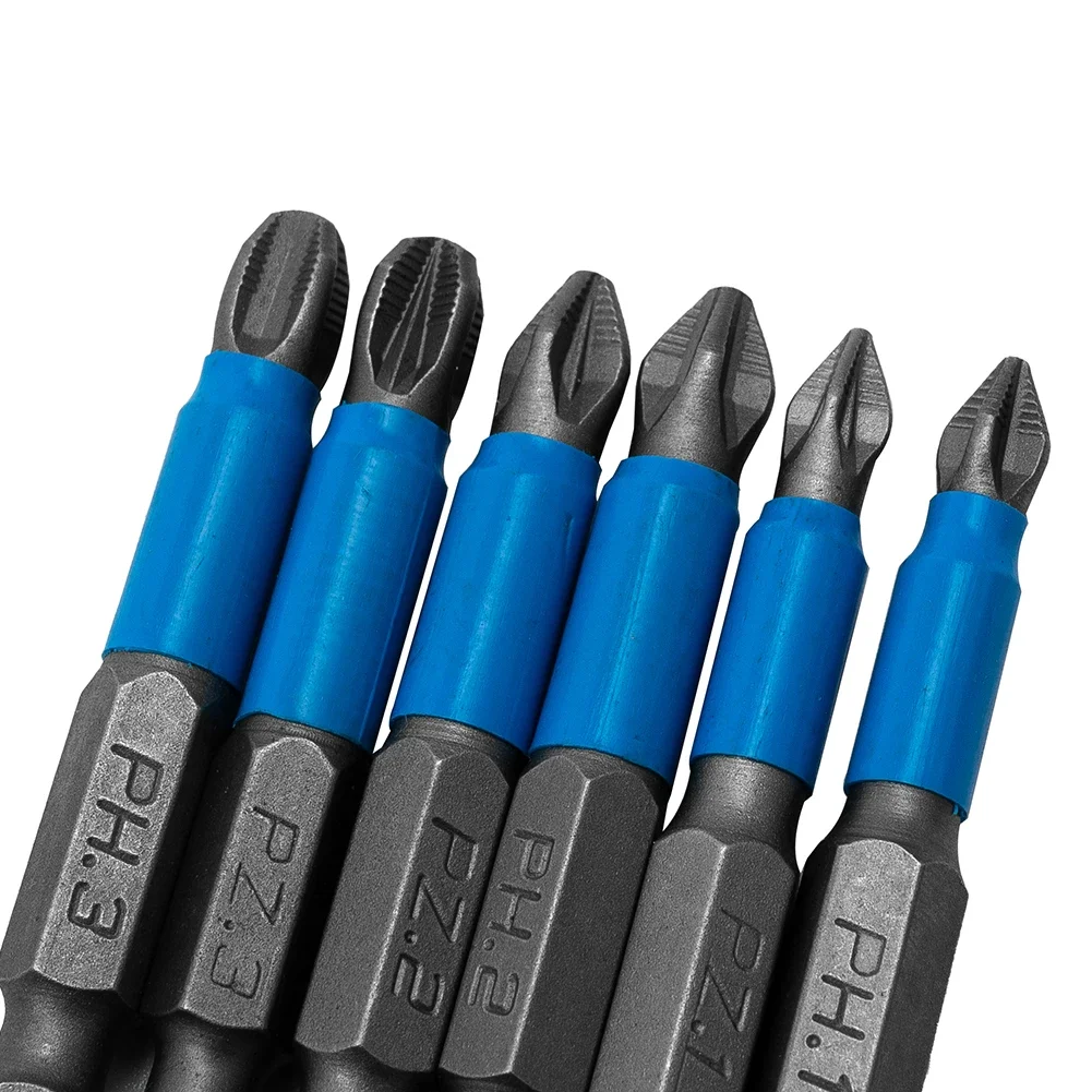 

Совершенно новые наконечники для отвертки PH3 PZ2, гладкие наконечники для отвертки 50 мм, длинная износостойкость, 6 шт., легированная сталь