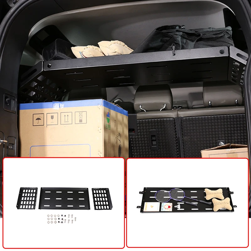 Aluminum Alloy Car Accessories Trunk Cargo Luggage Multi-function Shelf Storage Tray Rack For Land Rover Defender 110 2020-2024