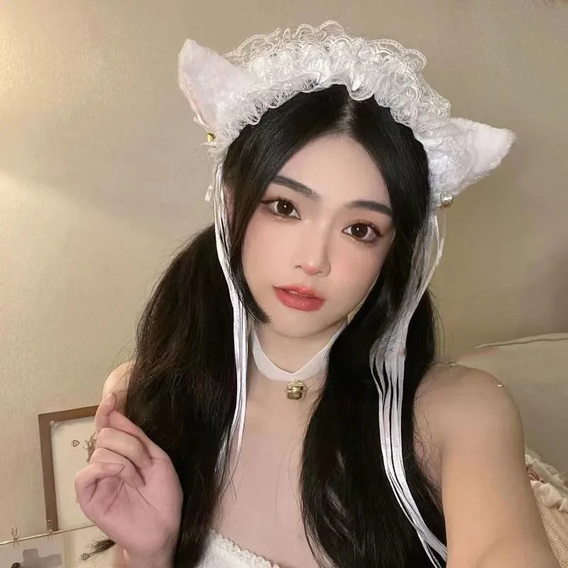 

Cosplay Costume Accessory Cat Lacy Ears Tassels Headband with Bell /Hair Ribbon Wrist Band Neck Band Tail Cos Lolita Maid Dress