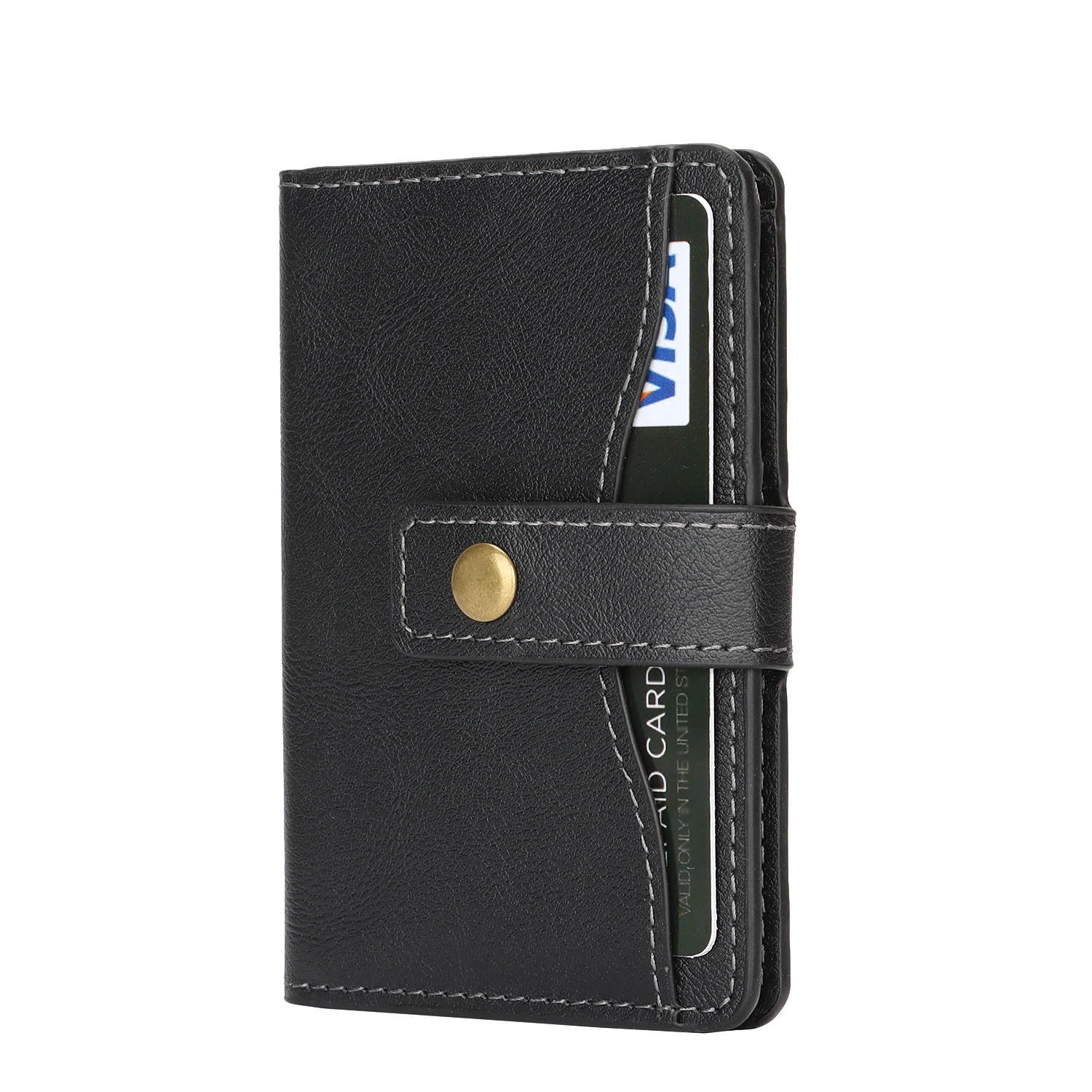 Suporte de bloqueio de segurança com fecho magnético portátil Magsafe Card Bag Carteira Biz Card Holder Mini Wallet