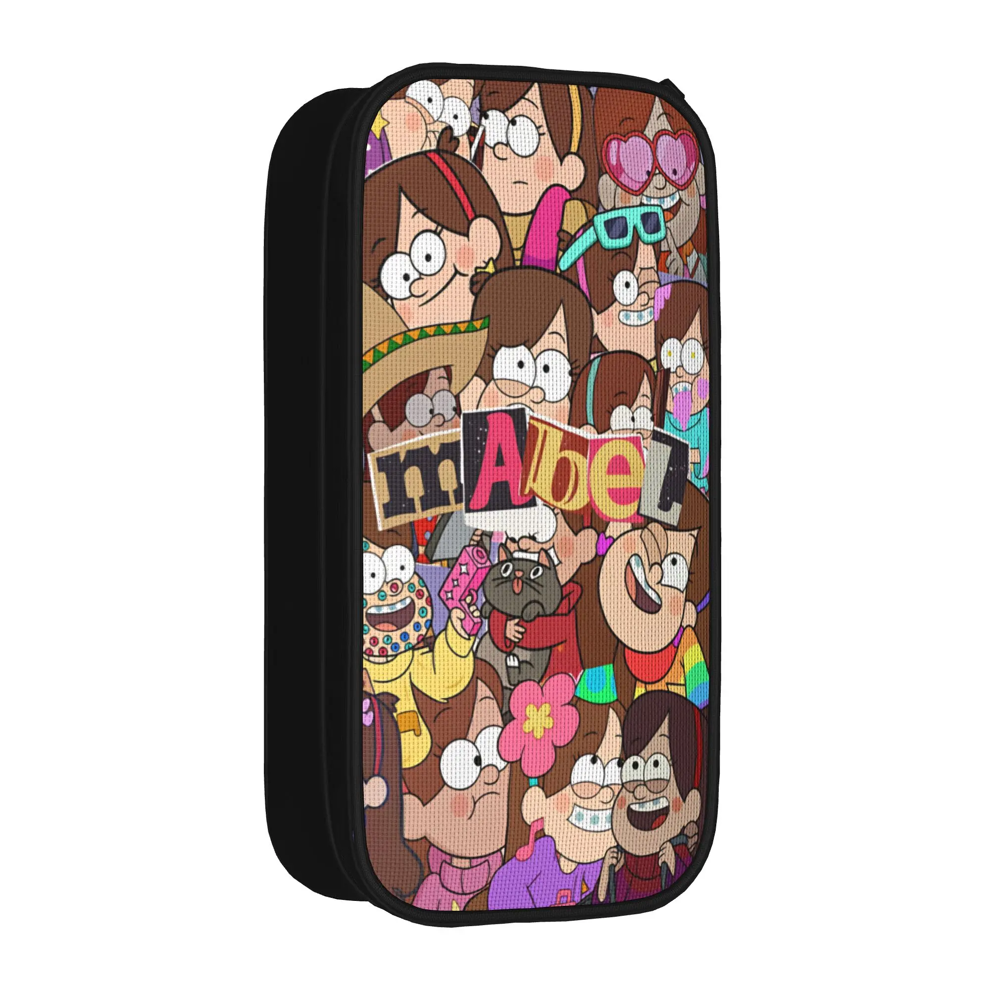 Mabel Pencil Case G-Gravity Falls Back To School Pencil Cases Canvas Kids Fashion Large Capacity Pencil Bag School Supplies