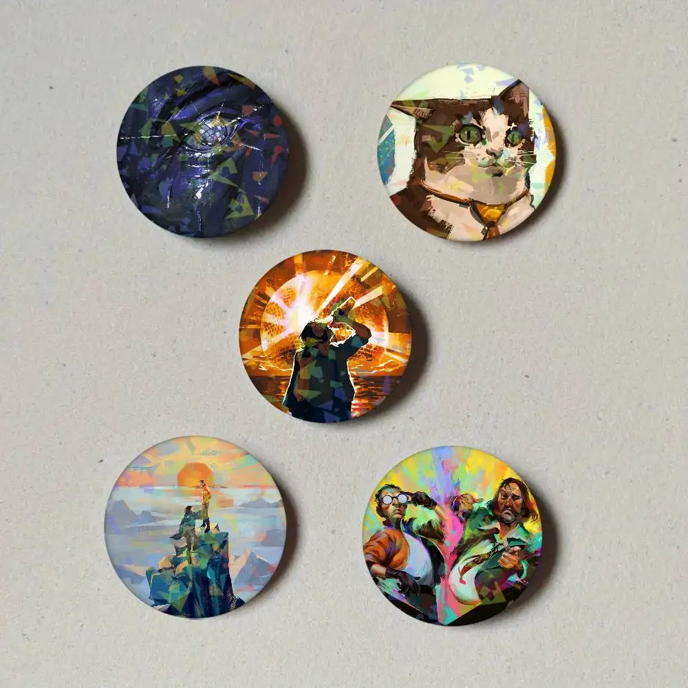 Game D-Disco Elysium Laser Button Pins Backpack Clothing Decor Brooch Fiction Badge Jewelry Gifts
