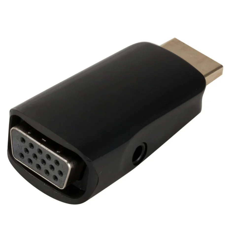 Compatível com HDMI para conversor de cabo VGA, conversor de cabo de áudio 1080P, 3,5mm para PC, laptop, TV Box, tela do computador