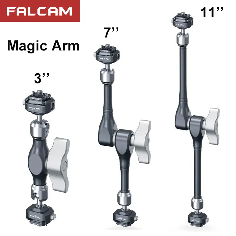 FALCAM F22 3/7/11 Inch Double Head Quick Release Extension Magic Arm for DSLR Camera iphone LED Light