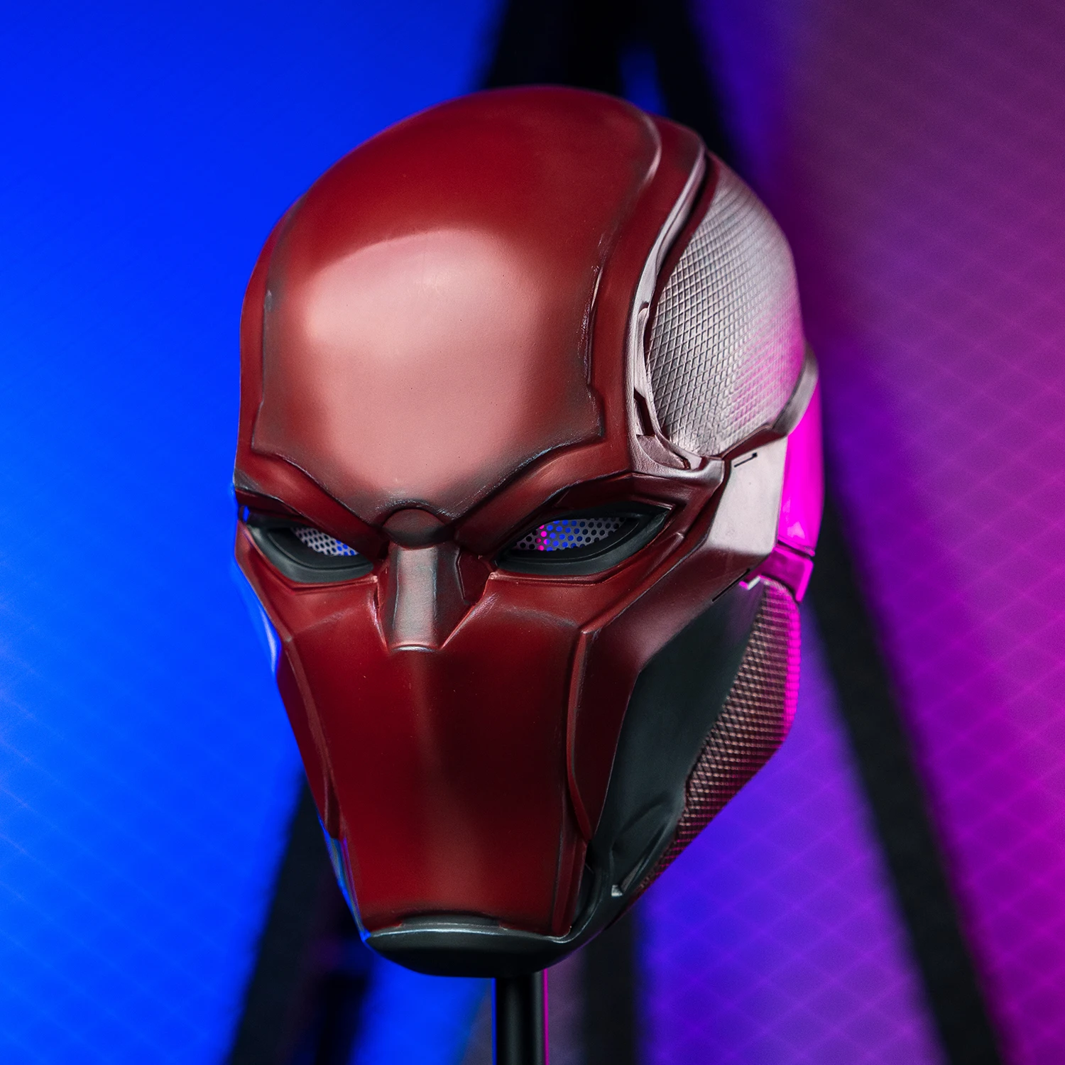 Red Hood kask mężczyzna filmowy złoczyńca Red Hood kominiarka nietoperz na całą głowę żywiczny replika przebranie na karnawał replika ozdoby do włosów imprezowe