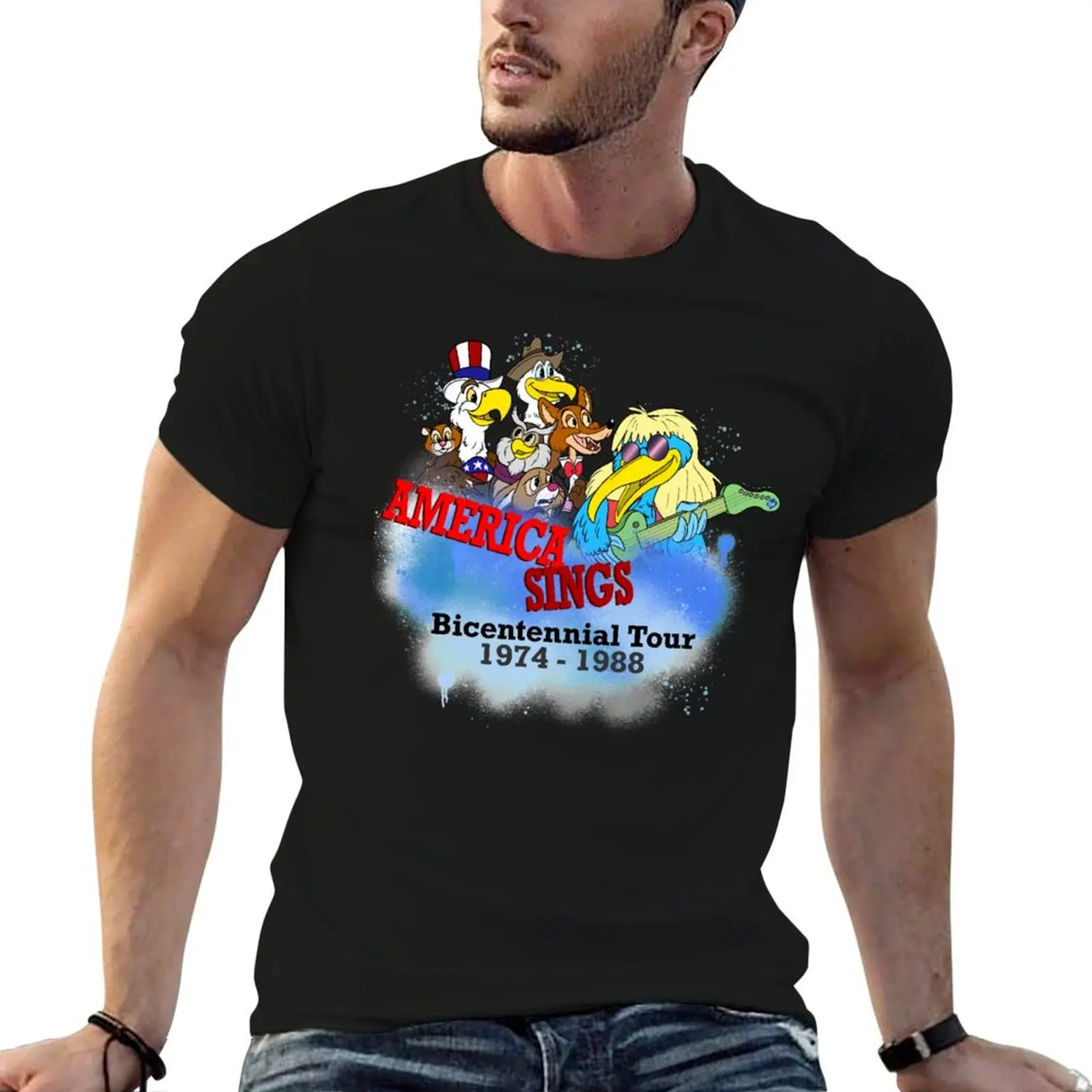 

America Sings Bicentennial Tour T-Shirt man t shirt cotton high quality man t shirt graphic graphic t shirts for man T-shirt