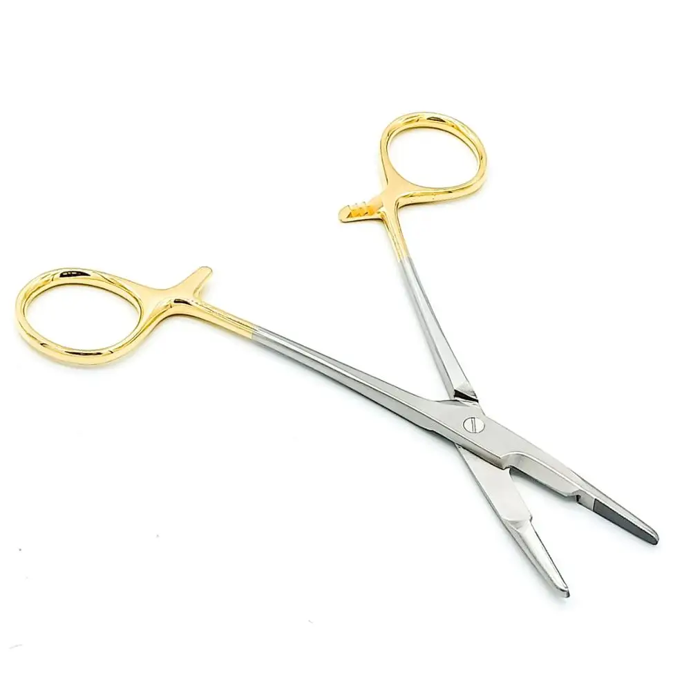 12.5cm 14cm German Reusable TC Olsen-Hegar Needle Holder Suture Scissors Veterinary Orthopedic Implants Fishing Forceps Surgical