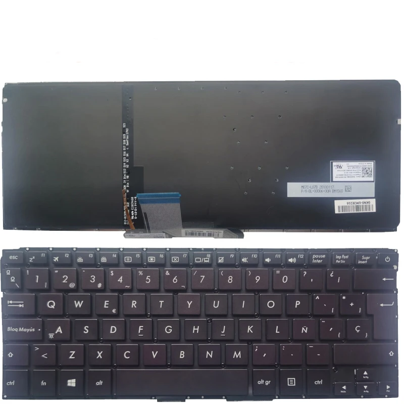 teclado espanhol sp para asus zenbook teclado retroiluminado novo rx410u rx310 ux310u ux410u ux310 ux410 uq 01