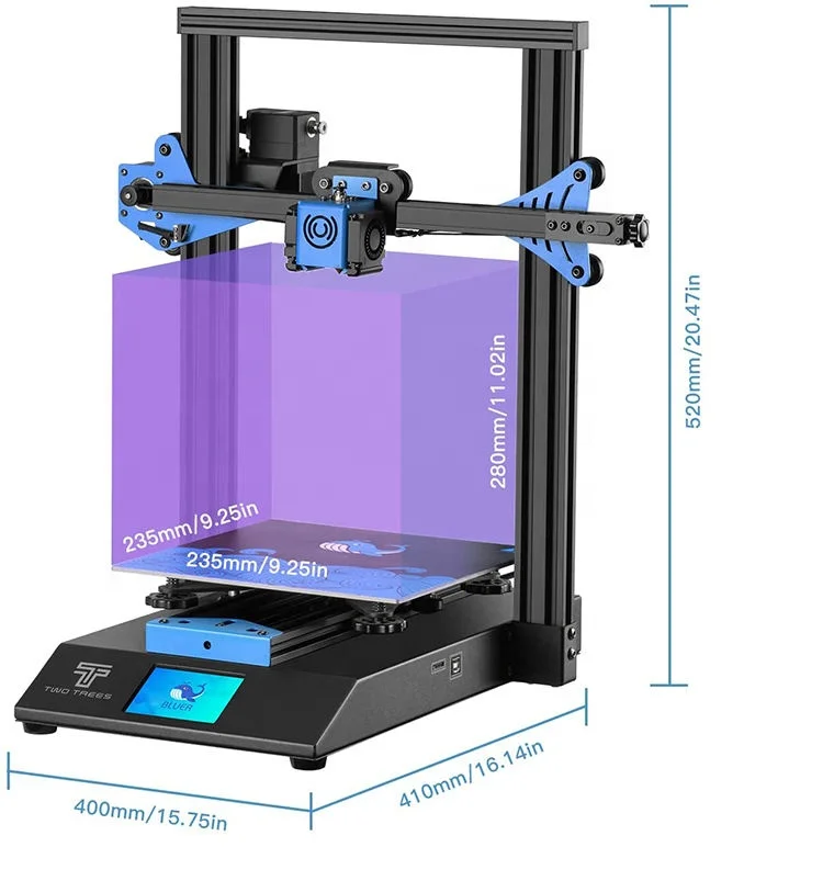 TWOTREES Blu-3 v2 imprimante 3 d kit fdm print extruder metal printing machine 3D printers 