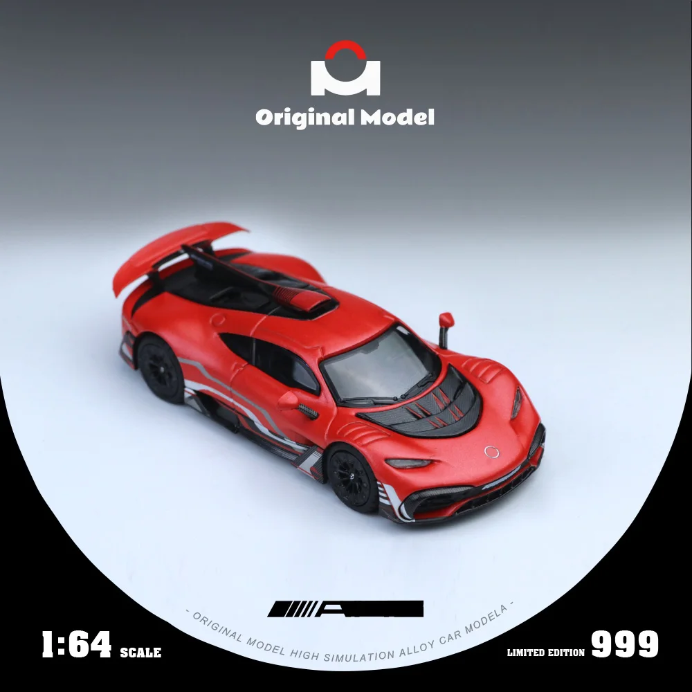 *Prépedido*Modelo Original/OM 1:64 Modelo de coche de aleación de simulación a pequeña escala rojo para colección, exhibición y regalo