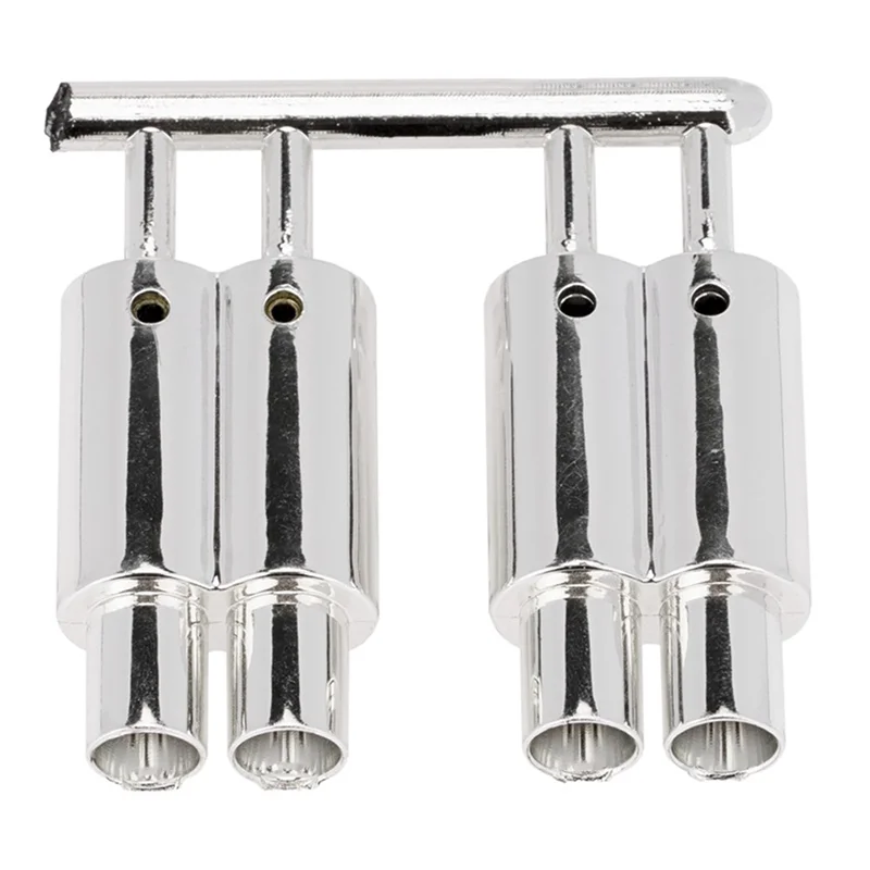 المزدوج المخرج العادم الأنابيب العادم ل 1/10 RC سيارة عربات التي تجرها الدواب على الطرق الوعرة Traxxas Tamiya HSP HPI كيوشو أجزاء الديكور