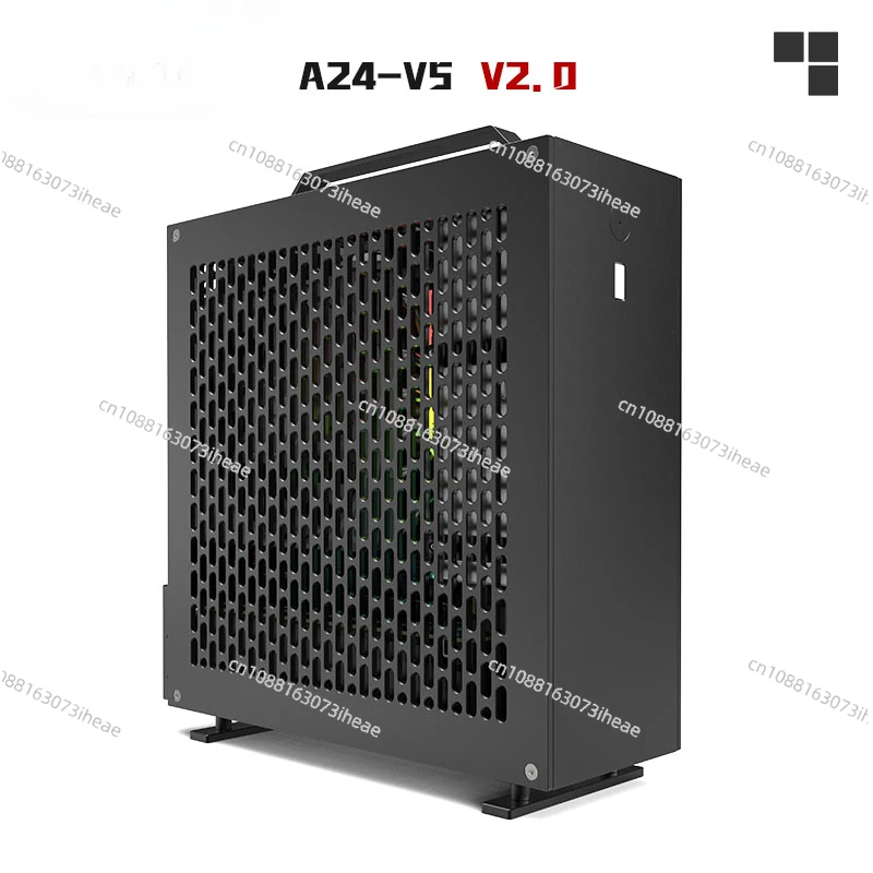 2024new Spot Lzmod Mini A24-V5 2.0 Dual Slot Single Display 1u Power Supply Itx Chassis Double-sided Chamfering