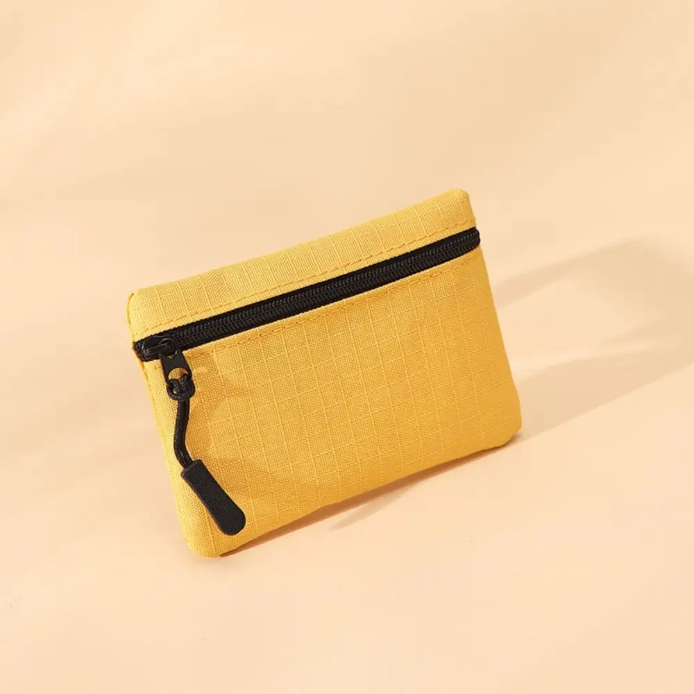 

Soft Korean Style Ox Cloth Coin Purse Zipper Solid Color Small Item Bag Coin Purse Card Bag Card Storage Bag Outdoor