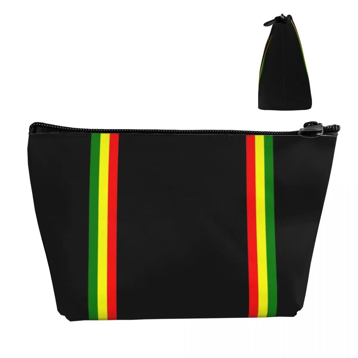 Travel Rasta Stripe Rasta Color Toiletry Bag Portable Makeup Cosmetic Organizer for Women Beauty Storage Dopp Kit Case