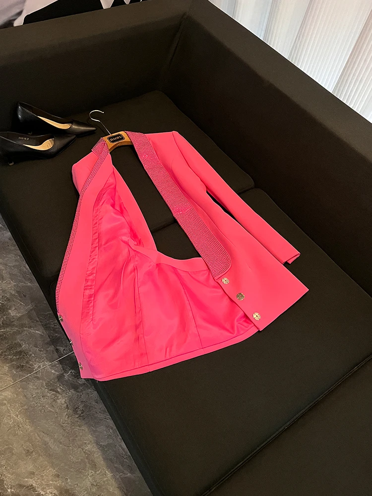 

Ele длинное пальто на заказ Dr, женское зимнее модное пальто Bal Qingguo с воротником и бриллиантами, костюм, юбка для поездок на работу, Sle