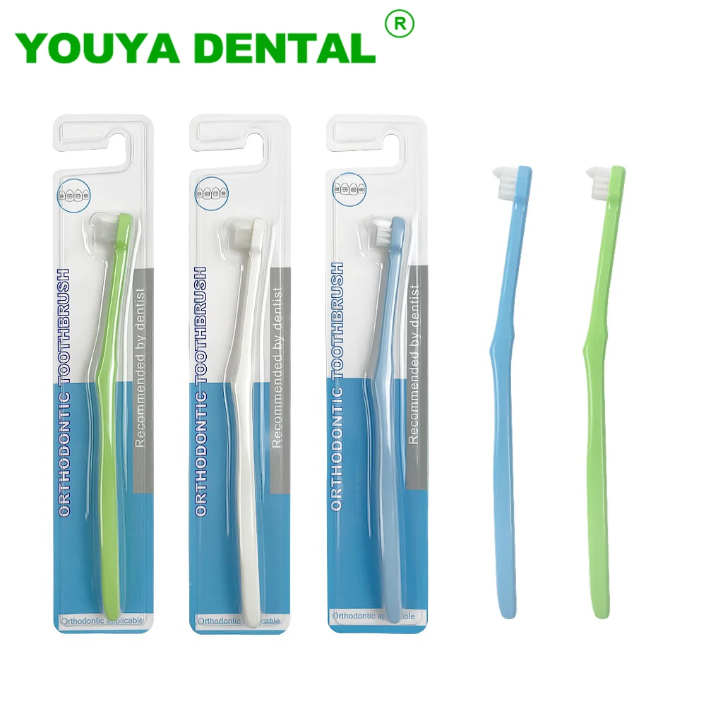 5pcs Orthodontic Toothbrush Small Head End Tuft Toothbrush Tiny Compact Interspace Brush Interdental Tooth Brush Oral Tooth Care