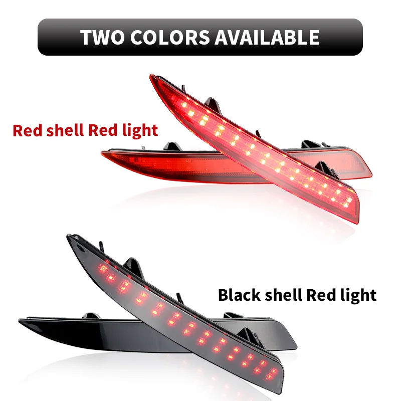 

2pcs Red/Black Lens LED Rear Bumper Reflector Brake Stop Light OEM:13262018 For Opel / Vauxhall Astra J 5 Door Hatch 2010-2015