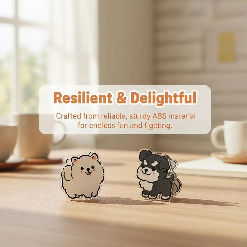 

6Pcs Cartoon Dog Cat Paper Clip Stationery Learning Supplies Acrylic Note Holder Mini PP Clip Office Binding Clip Photo Clip