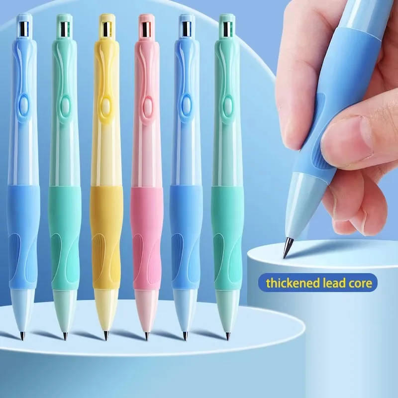 

Posture Correct Pencil with 2mm Replacement Core for Student Calligraphy Practice Automatic Pencil for School Use