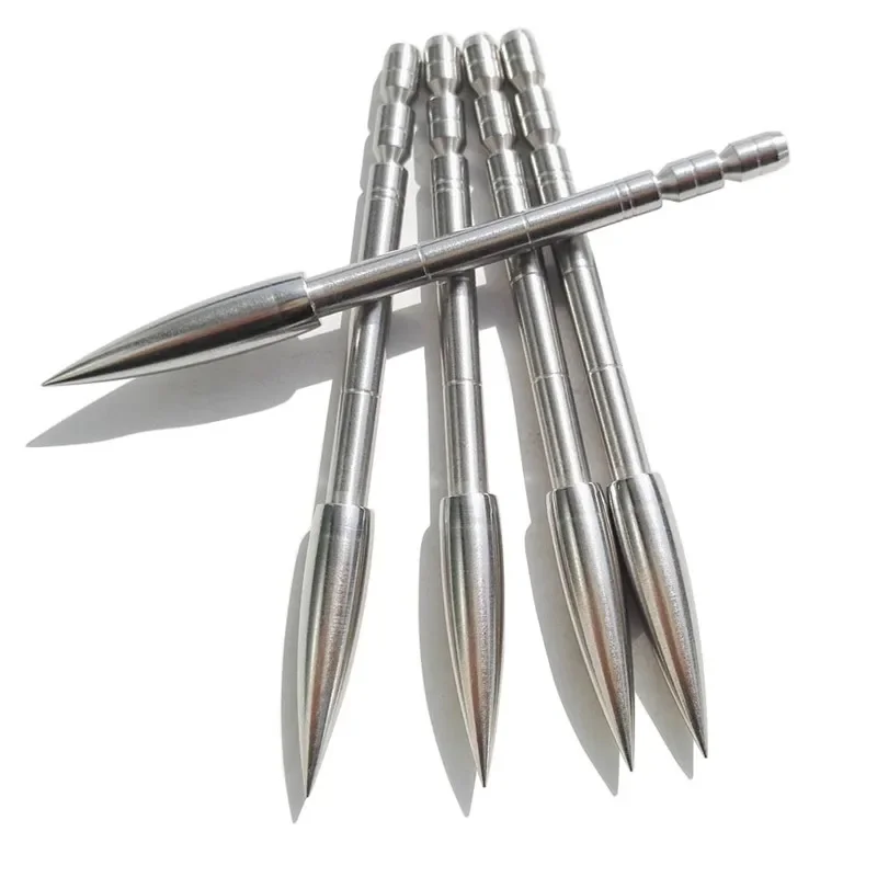 Archery Target  Arrowhead Point Field Tips 80/100/120/150/200Grain Stainless Steel ID3.2/4.2mm for Carbon Arrow Shaft Shooting