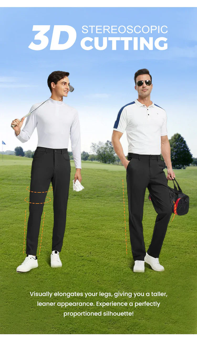 Fliwos Slimastrouser Pantalones Rectos de Alta Elasticidad fillows Performance Golf Pants