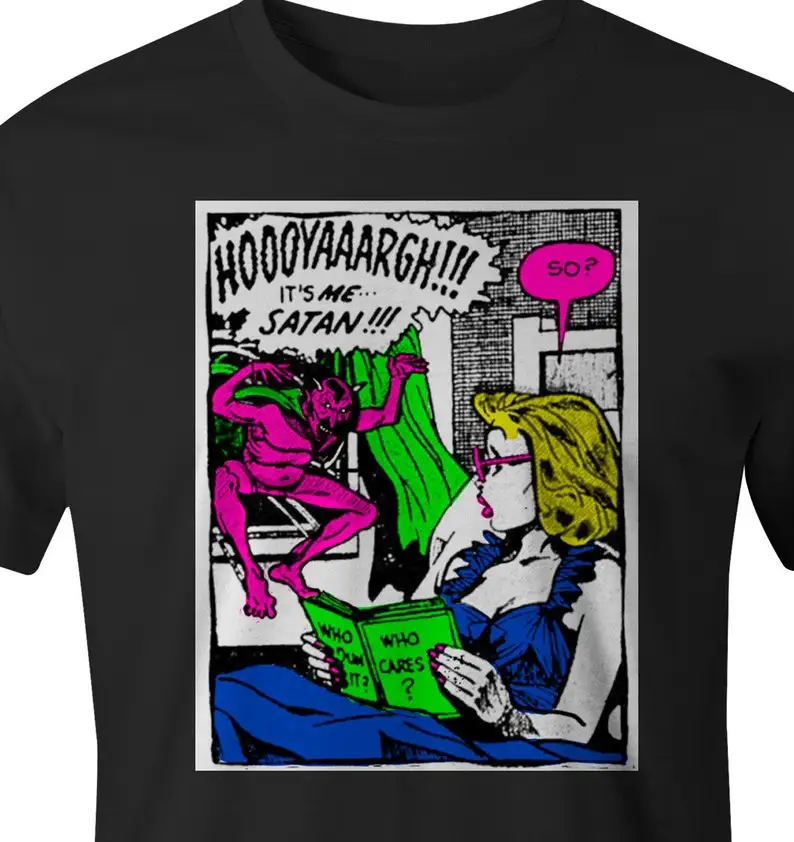 

Hooargh! It's ME SATAN!!! 6 color Comic Panel T-Shirt