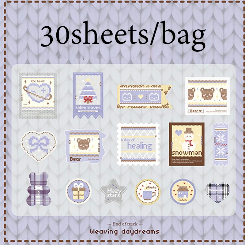 30 قطعة من ملصقات البطاقات ذات الطراز العتيق لمجلة مخطط القصاصات وإطار الصورة لتزيين لوازم الحرف اليدوية ذاتية الصنع #6