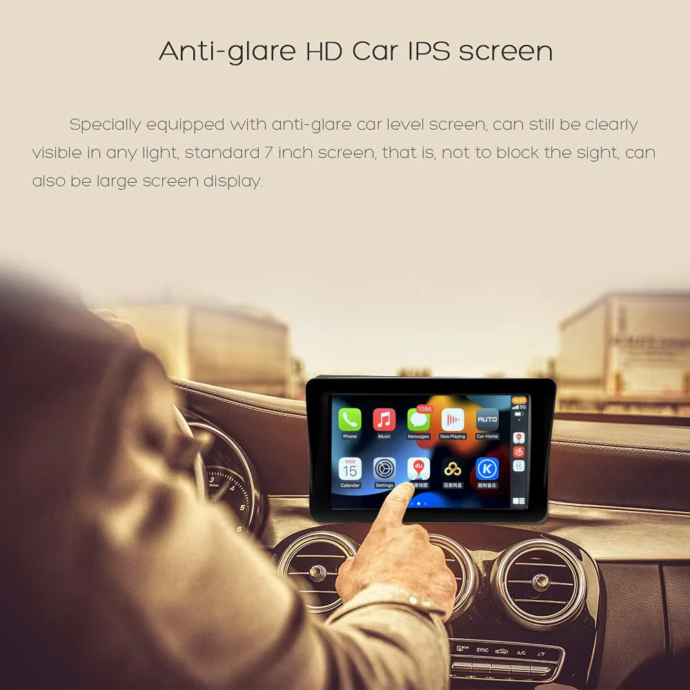 Car Navigation Integrated Portable Touch 7-inch Wireless Carplay Car Mp4 OLED Color Screen Built In 3w Horn