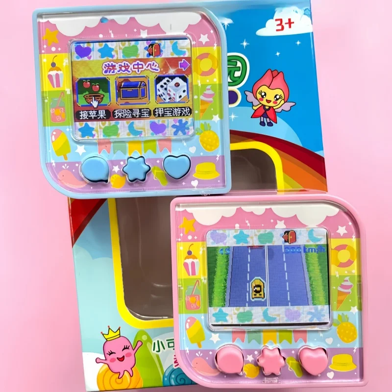 Hot Tamagotchi Original Sugar Cube Electronic Pet Machine Game Console Chinese English Color Screen Children Pet Development Toy