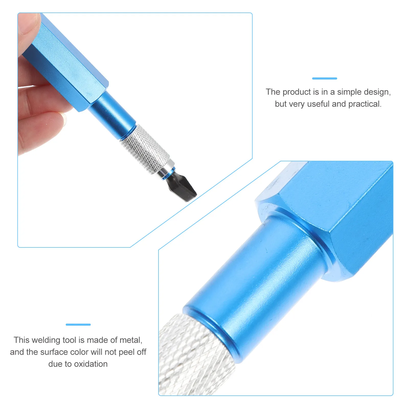 Floor Vinyl Skiving Tool PVC Welding Tool Three Blade Skiving Knives Trimming Kit Ergonomic Handle for Vinyl Floor Edges