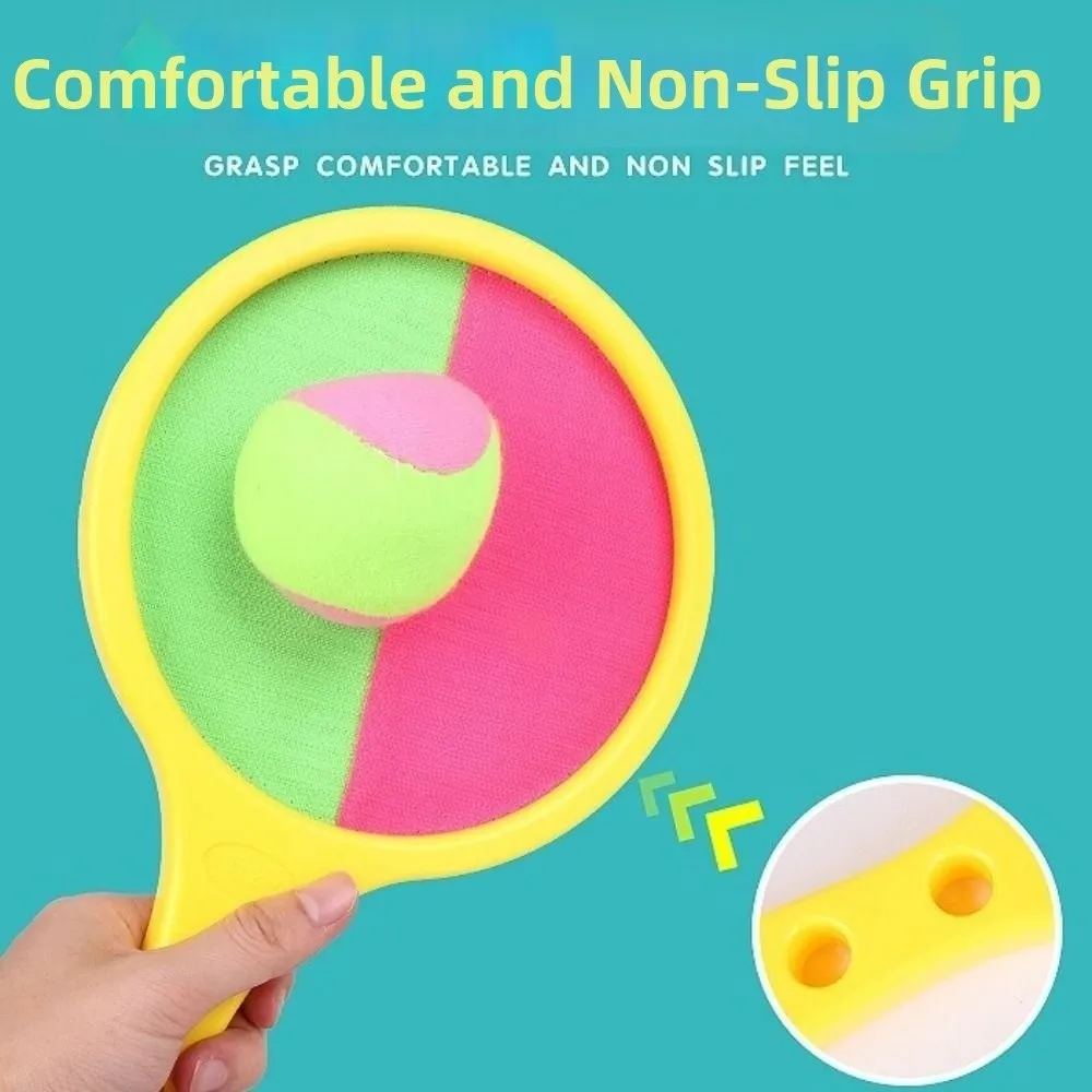 Disc Paddle Toss en Catch Ball Set Tennisstijl Leuk Ontwerp Zuignap Bal Klevende Bal 2 Ballen Werp Speelgoed Bal Strandspellen