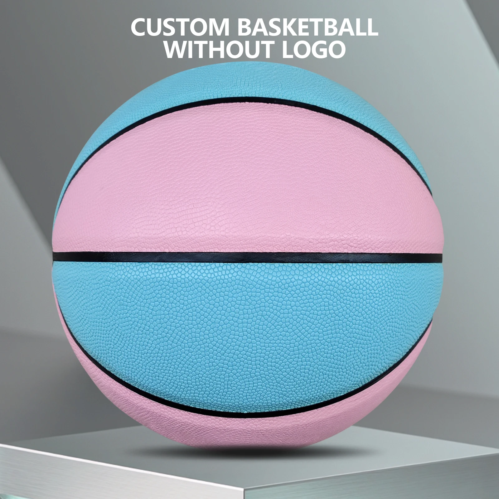 No Logo-Colored Basketball Non-slip Official Size 3/4/5 Indoor Outdoor Soft Leather Wear Resistant Training Ball For Adults Kids