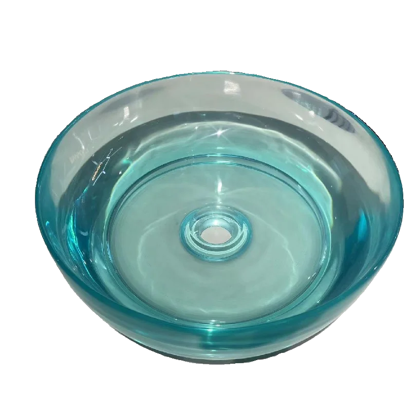 

Transparent resin table basin round washbasin integrated molding hotel homestay home bathroom