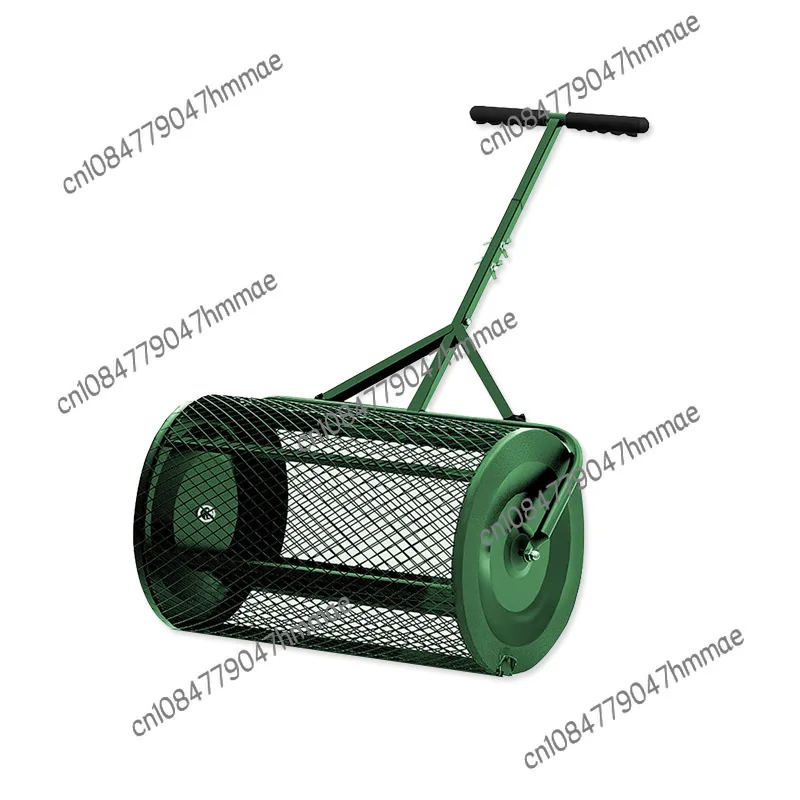 Spreader Roller Peat Moss Spreader For Planting, Seeding, Durable Lightweight Metal Mesh Spreader For Lawn