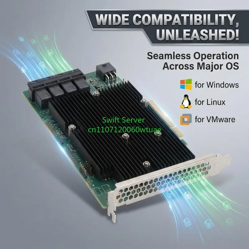 Kontroler LSI 9300 16i SATA SAS HBA w trybie IT, 12Gb PCIe X8 12Gb/s, karta rozszerzeń LSI do TrueNAS ZFS — zdjęcie produktu 3